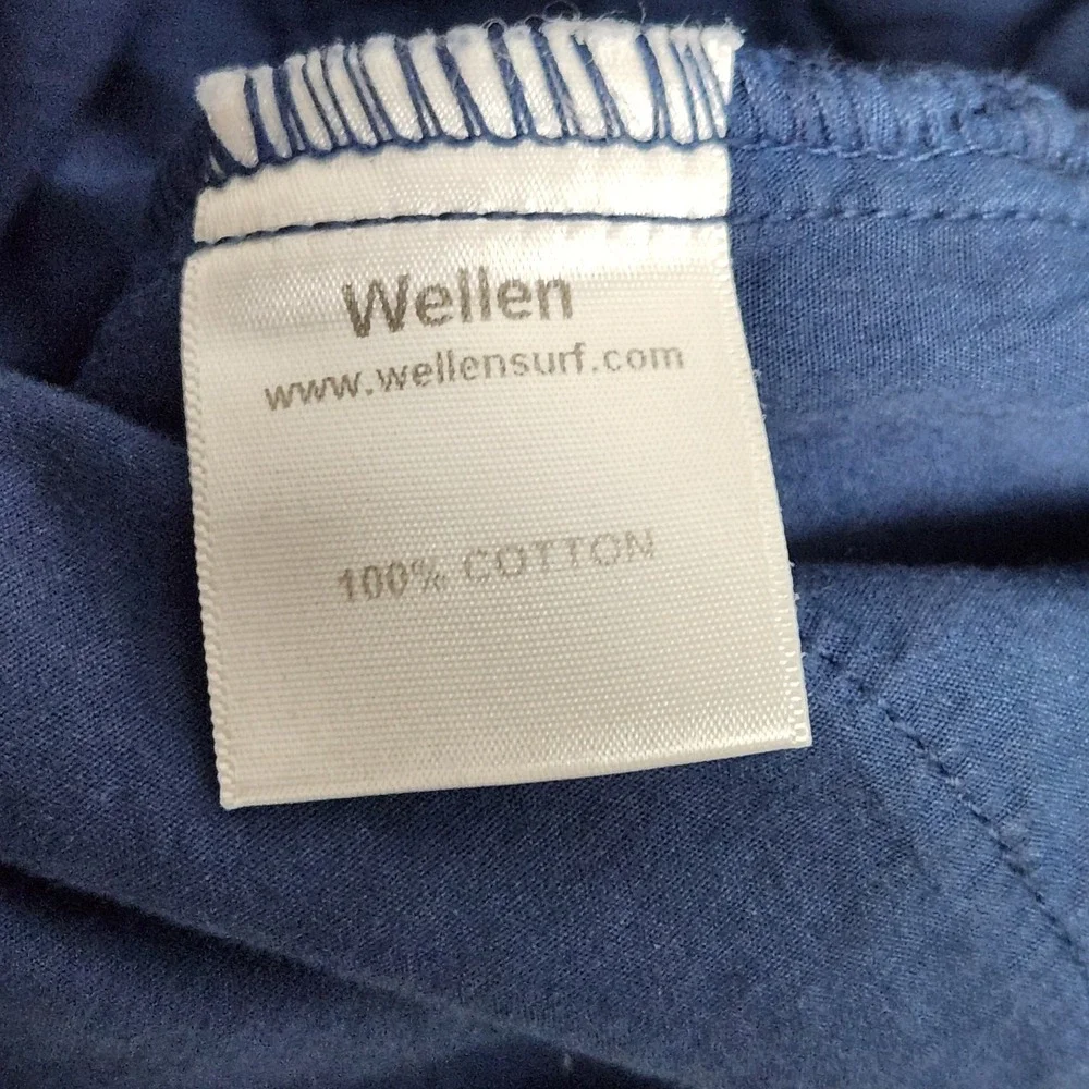 Wellen Chino Pants Men 34x30 Blue Utility Workwear Made in USA Flat Front Pocket